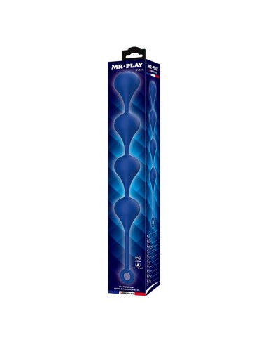 MR PLAY - PERLE ANALI IN SILICONE BLU TAGLIA XL 52
