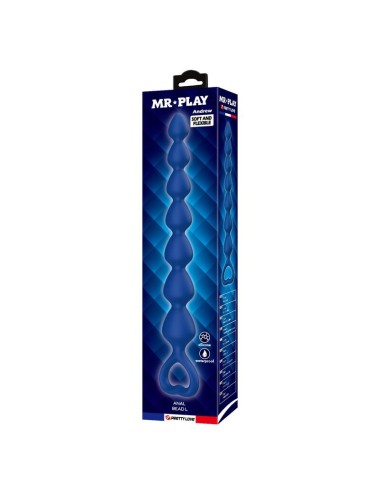 MR PLAY - PERLE ANALALI IN SILICONE BLU E PLUG ANAL 26