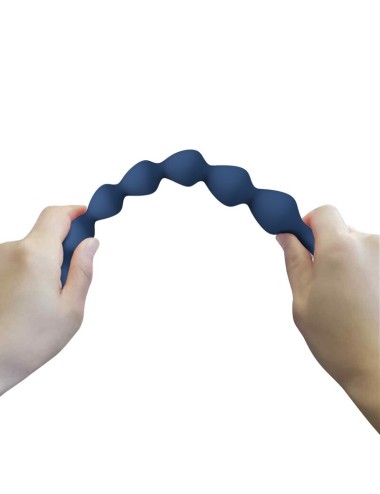 MR PLAY - PERLE ANALALI IN SILICONE BLU E PLUG ANAL 26,7 CM