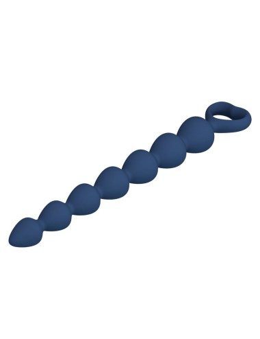 MR PLAY - PERLE ANALALI IN SILICONE BLU E PLUG ANAL 26,7 CM