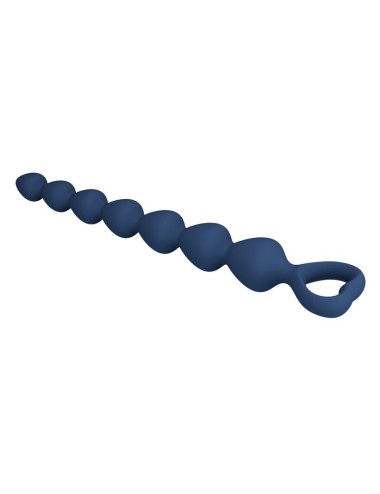 MR PLAY - PERLE ANALALI IN SILICONE BLU E PLUG ANAL 26,7 CM