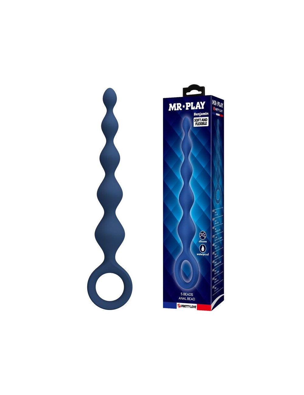 MR PLAY - PERLE ANAL IN SILICONE BLU E PLUG ANAL 20