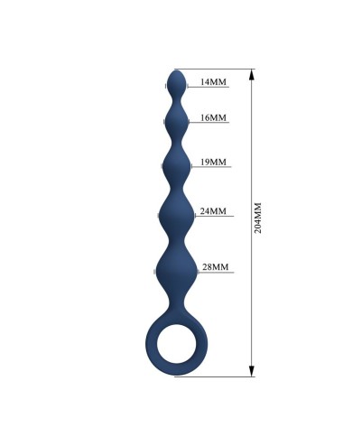 MR PLAY - PERLE ANAL IN SILICONE BLU E PLUG ANAL 20,4 CM
