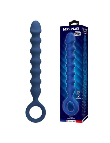 MR PLAY - PERLE ANAL IN SILICONE BLU E PLUG ANAL -Ø- 3