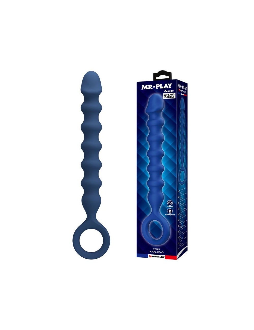 MR PLAY - PERLE ANAL IN SILICONE BLU E PLUG ANAL -Ø- 3