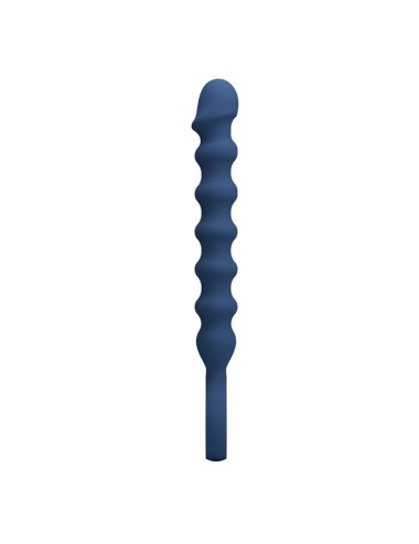 MR PLAY - PERLE ANAL IN SILICONE BLU E PLUG ANAL -Ø- 3,4 CM - 28,5 CM