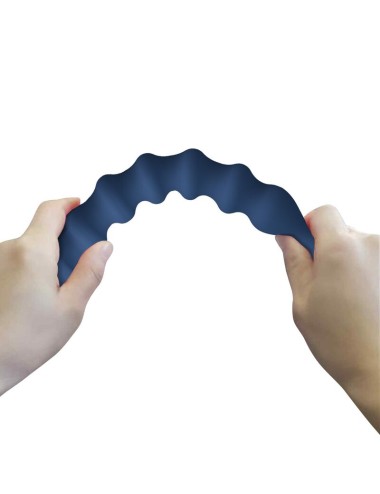 MR PLAY - PERLE ANAL IN SILICONE BLU E PLUG ANAL -Ø- 3,4 CM - 28,5 CM