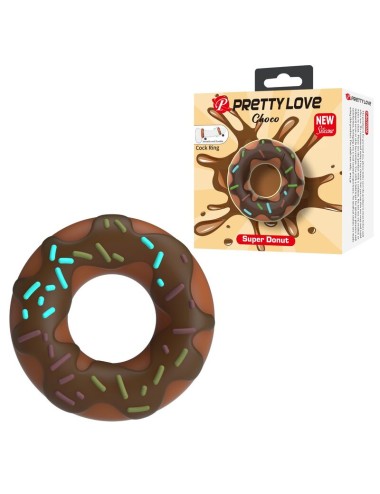 PRETTY LOVE - ANELLO PER PENE SUPER CIAMBELLA MARRONE