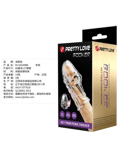 PRETTY LOVE - MANICOTTO PER PENE ROCKER PER UN PENE PIÙ SPESSO E TRASPARENTE