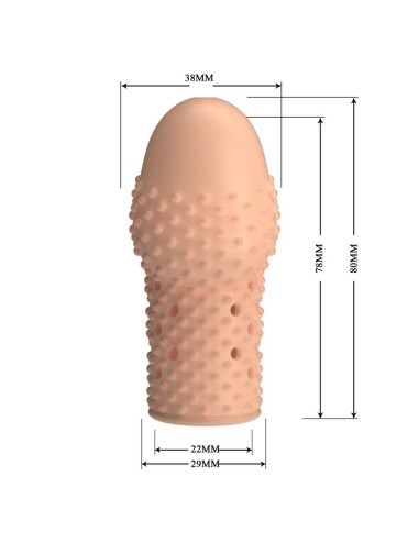 PRETTY LOVE - MANICOTTO PER PENE DA GEEK PER UN PENE PIÙ SPESSO, COLORE NATURALE