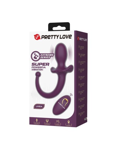 PRETTY LOVE - LIOEA VIBRANTE ANALE CON CODA, 12 FUNZIONI, TELECOMANDO VIOLA