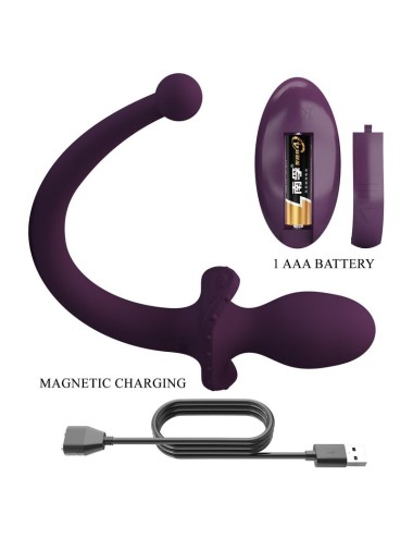 PRETTY LOVE - LIOEA VIBRANTE ANALE CON CODA, 12 FUNZIONI, TELECOMANDO VIOLA