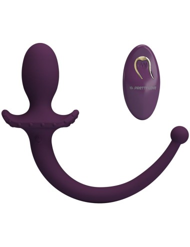 PRETTY LOVE - LIOEA VIBRANTE ANALE CON CODA, 12 FUNZIONI, TELECOMANDO VIOLA