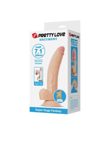PRETTY LOVE - DILDO FLESSIBILE REALISTICO ELLCUMENT 18 CM Ø 4.5 CM TPE NATURALE