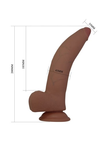 PRETTY LOVE - CUTHBERT DILDO FLESSIBILE REALISTICO 20 CM Ø 5 CM TPE MARRONE