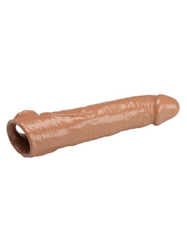 PRETTY LOVE - MANICOTTO REGOLABILE PER ALLUNGAMENTO DEL PENE 26 CM Ø 4 CM MARRONE