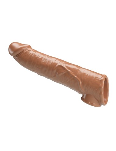 PRETTY LOVE - MANICOTTO REGOLABILE PER ALLUNGAMENTO DEL PENE 26 CM Ø 4 CM MARRONE