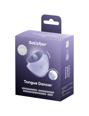 SATISFYER - TONGUE DANCER STIMOLATORE CLITORIDEO CON VIBRAZIONI E PULSAZIONI LILLA