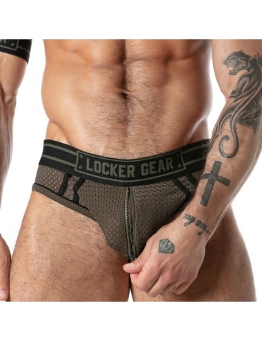LOCKER GEAR - SBIANCINI SPORTIVI IN RETE KAKI XL