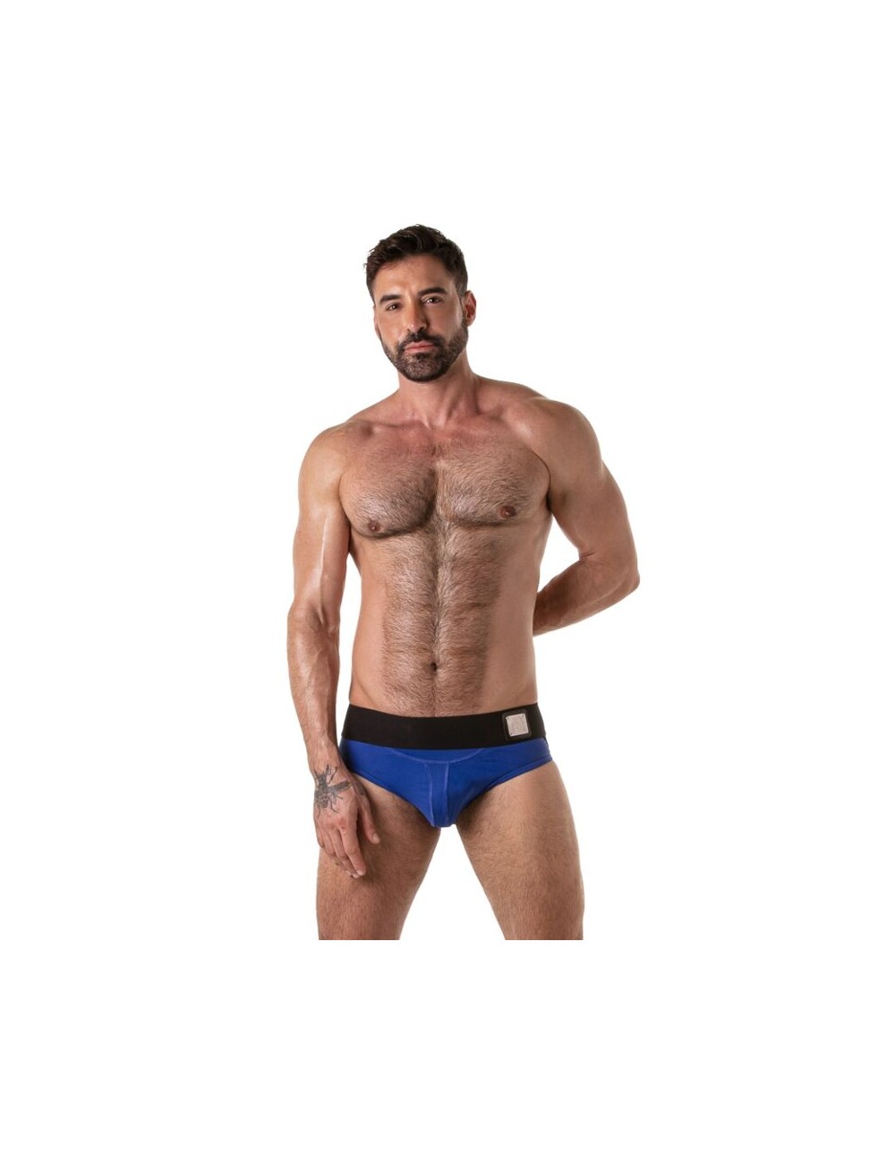 LOCKER GEAR - SLIP JOCK CON FASCIA IN VITA LARGA BLU TAGLIA M