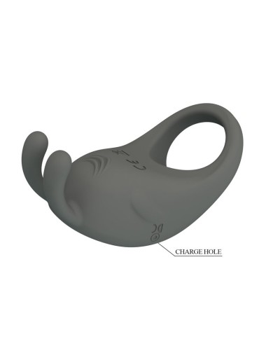 PRETTY LOVE - ANELLO VIBRANTE RICARICABILE CON STIMOLATORE A FORMA DI CONIGLIO