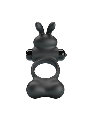 PRETTY LOVE - ANELLO PER PENE VIBRANTE CON STIMOLATORE A FORMA DI CONIGLIETTO