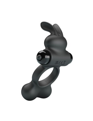 PRETTY LOVE - ANELLO PER PENE VIBRANTE CON STIMOLATORE A FORMA DI CONIGLIETTO
