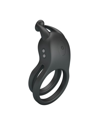 PRETTY LOVE - GOODWIN ANELLO PER PENE DOPPIO VIBRANTE RICARICABILE NERO