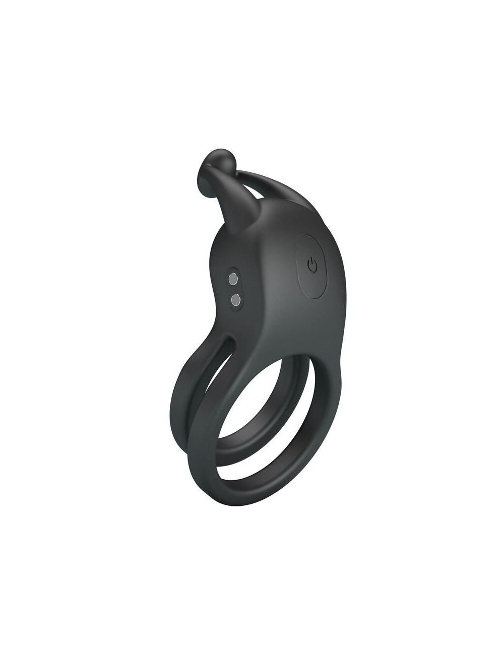PRETTY LOVE - GOODWIN ANELLO PER PENE DOPPIO VIBRANTE RICARICABILE NERO