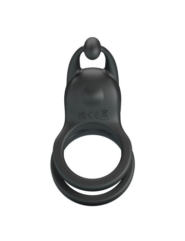 PRETTY LOVE - GOODWIN ANELLO PER PENE DOPPIO VIBRANTE RICARICABILE NERO