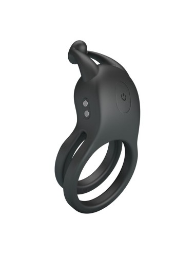 PRETTY LOVE - GOODWIN ANELLO PER PENE DOPPIO VIBRANTE RICARICABILE NERO