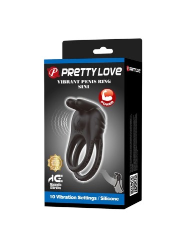 PRETTY LOVE - ANELLO VIBRANTE RICARICABILE PER PENE SINI