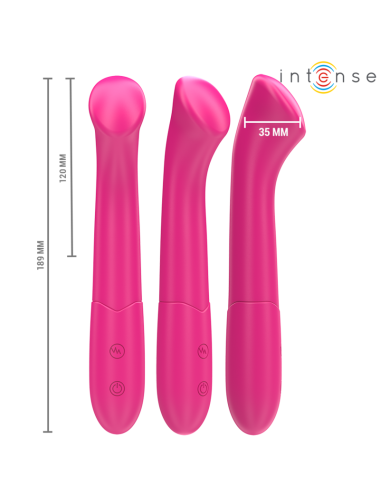 INTENSE - VIBRATORE PATY 19 CM FLESSIBILE 10 VIBRAZIONI MODELLO 2 ROSA