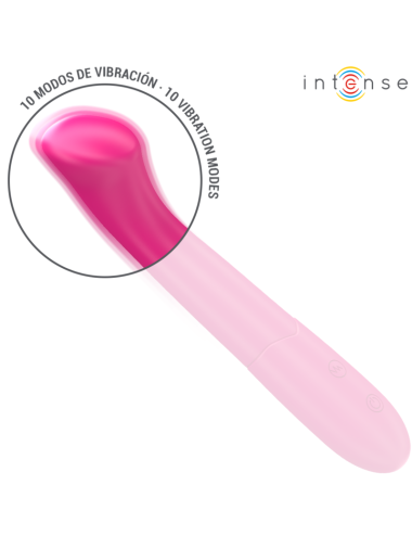 INTENSE - VIBRATORE PATY 19 CM FLESSIBILE 10 VIBRAZIONI MODELLO 2 ROSA