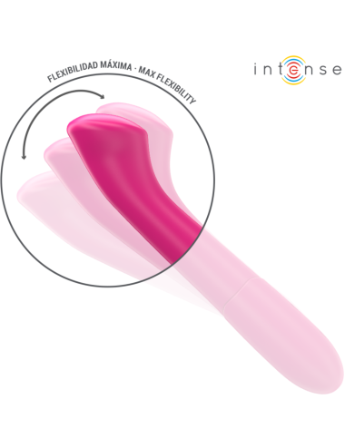 INTENSE - VIBRATORE PATY 19 CM FLESSIBILE 10 VIBRAZIONI MODELLO 2 ROSA