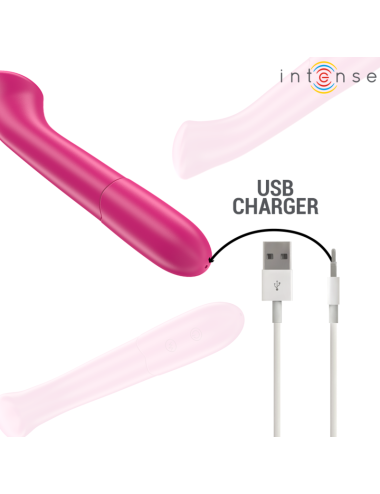 INTENSE - VIBRATORE PATY 19 CM FLESSIBILE 10 VIBRAZIONI MODELLO 2 ROSA