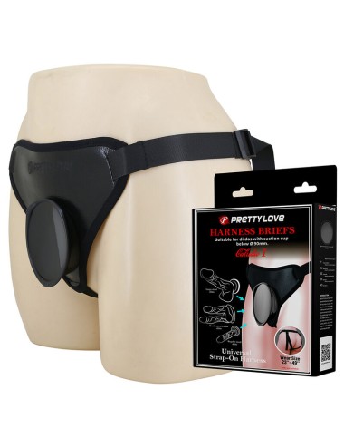 PRETTY LOVE - IMBRACATURA UNIVERSALE CON STRAP-ON NERA