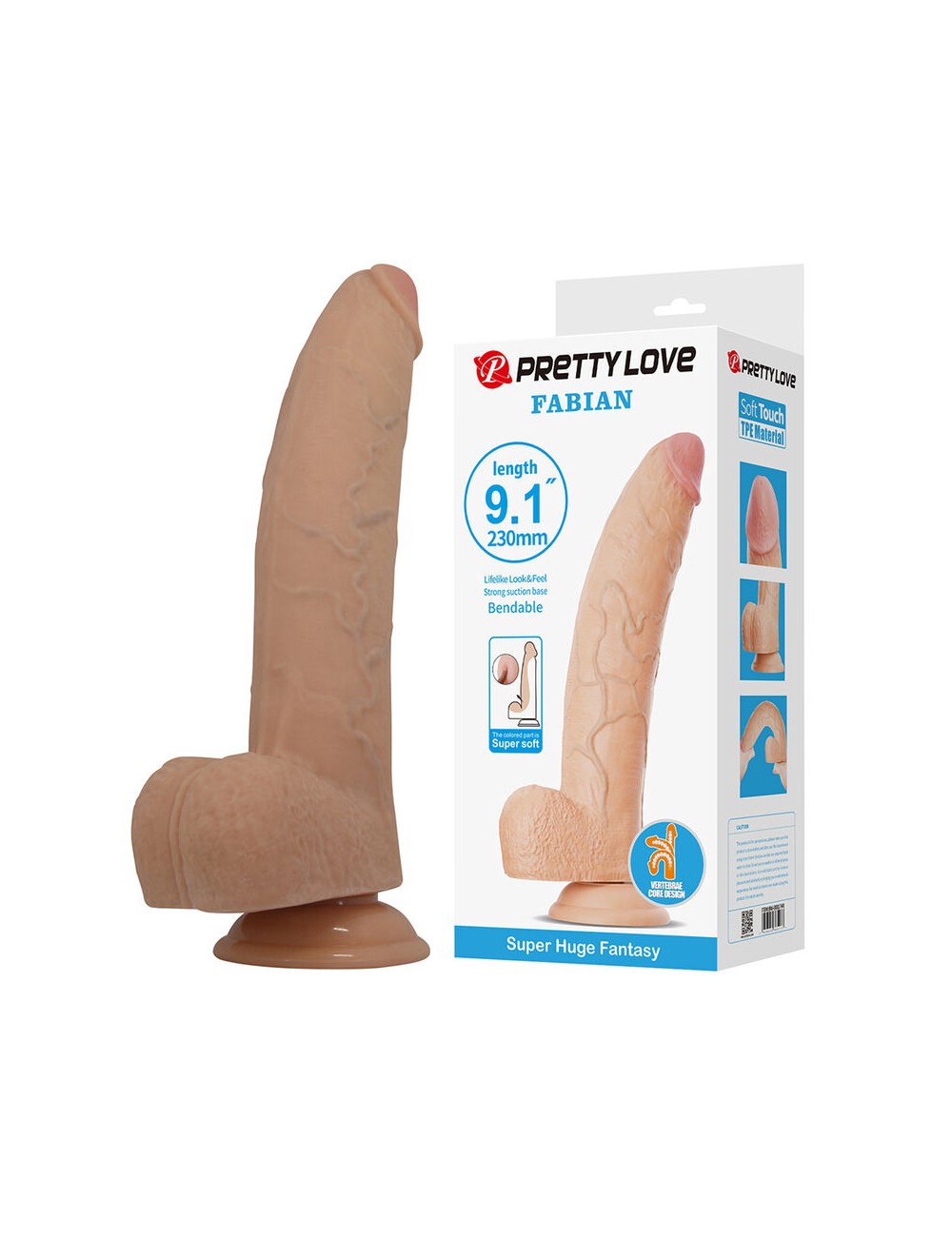 PRETTY LOVE - FABIAN DILDO FLESSIBILE CON VENTOSA