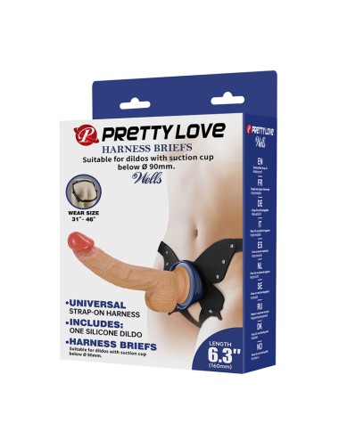 PRETTY LOVE - IMBRACATURA STRAP-ON YETI CON DILDO A VENTOSA