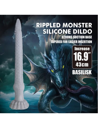 POWER MONSTERS - DILDO IN SILICONE BASILISK FANTASY 43 CM Ø 5 CM