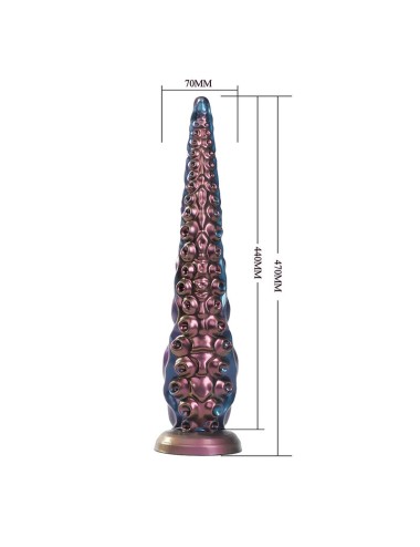 POWER MONSTERS - DILDO IN SILICONE FANTASY TRICOLOR TENTACLE ABYSSAL 46 CM Ø 7 CM