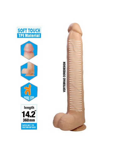 PRETTY LOVE - DANY DILDO FLESSIBILE E REALISTICO CON VENTOSA 36 CM -Ø- 5.6 CM