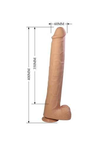 PRETTY LOVE - PAT DILDO FLESSIBILE E REALISTICO CON VENTOSA 40 CM -Ø- 6 CM