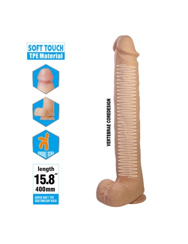 PRETTY LOVE - PAT DILDO FLESSIBILE E REALISTICO CON VENTOSA 40 CM -Ø- 6 CM