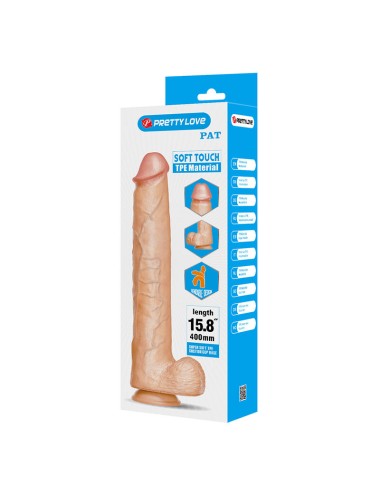 PRETTY LOVE - PAT DILDO FLESSIBILE E REALISTICO CON VENTOSA 40 CM -Ø- 6 CM