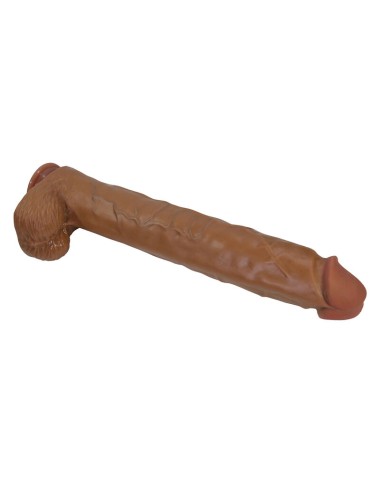 PRETTY LOVE - PAT DILDO FLESSIBILE REALISTICO CON VENTOSA 40 CM -Ø- 6 CM MARRONE