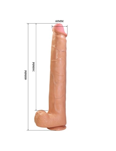 PRETTY LOVE - RAEL DILDO REALISTICO FLESSIBILE CON VENTOSA 40 CM -Ø- 6 CM MARRONE