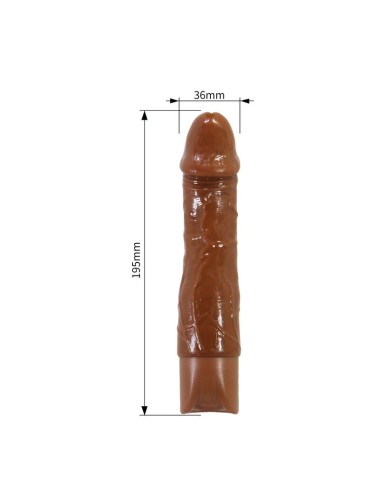 PRETTY LOVE - DONALD VIBRATORE REALISTICO 19,5 CM Ø 4 CM MARRONE