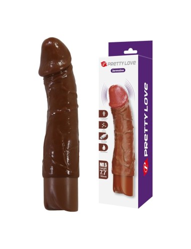 PRETTY LOVE - DONALD VIBRATORE REALISTICO 19,5 CM Ø 4 CM MARRONE