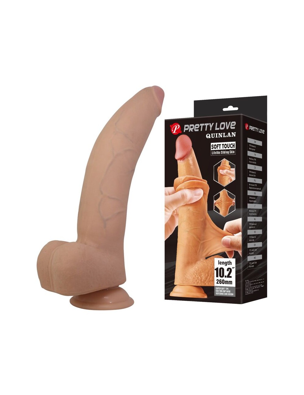 PRETTY LOVE - DILDO REALISTICO QUINLAN 26 CM Ø 5.5 CM NATURALE
